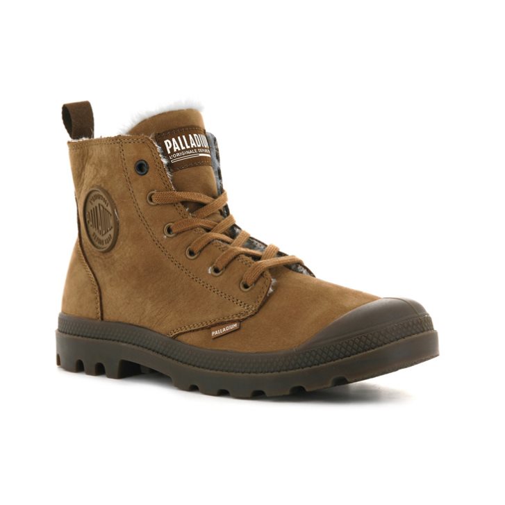 Bottes Palladium Pampa Hi Zip WL Homme Marron | FR GQH719M